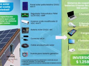 KIT SISTEMA DE VIVIENDA 100WATT