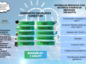 KIT SISTEMA DE VIVIENDA 700WATT