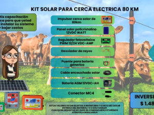 KIT SOLAR PARA CERCA ELECTRICA 80KM