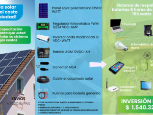 KIT SISTEMA DE VIVIENDA 150WATT