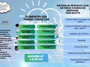 KIT SISTEMA DE VIVIENDA 1500WATT
