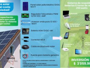 KIT SISTEMA DE VIVIENDA 250WATT